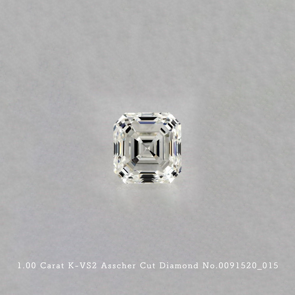 1.00 Carat K-VS2 Asscher Cut Diamond [0091520_015]