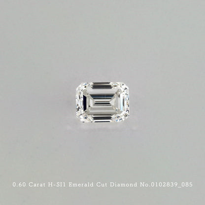 0.60 Carat H-SI1 Emerald Cut Diamond [0102839_085]