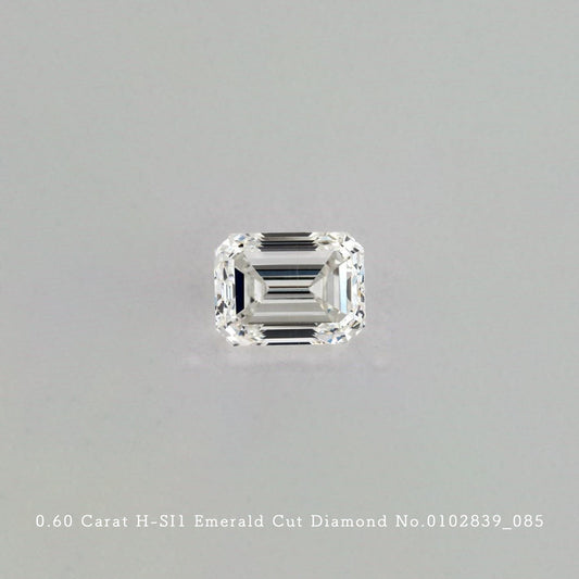 0.60 Carat H-SI1 Emerald Cut Diamond [0102839_085]