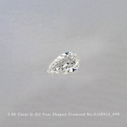 0.80 Carat G-SI2 Pear Shaped Diamond [0108952_098]