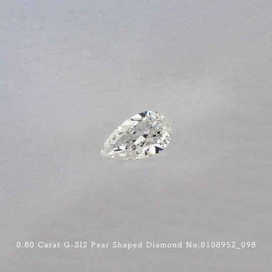 0.80 Carat G-SI2 Pear Shaped Diamond [0108952_098]
