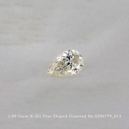 1.00 Carat K-SI1 Pear Shaped Diamond [0206779_013]