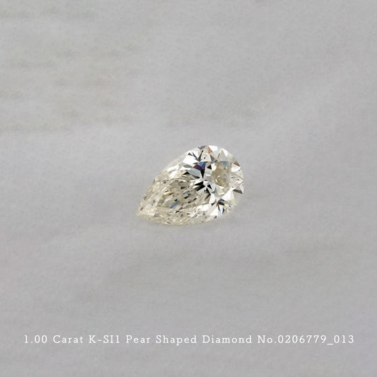 1.00 Carat K-SI1 Pear Shaped Diamond [0206779_013]