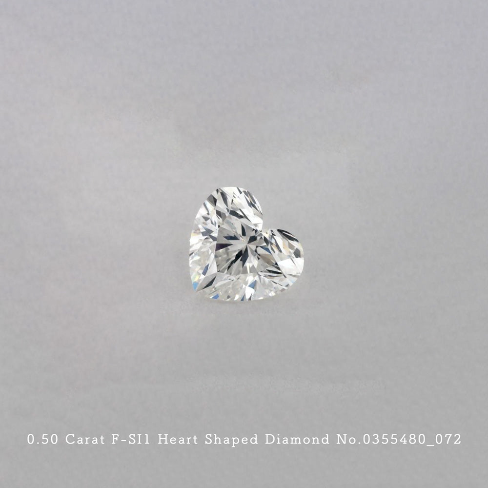 0.50 Carat F-SI1 Heart Shaped Diamond [0355480_072]