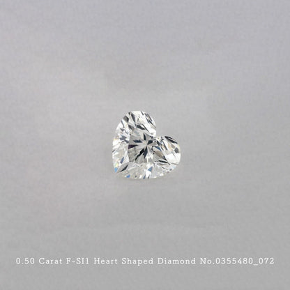 0.50 Carat F-SI1 Heart Shaped Diamond [0355480_072]