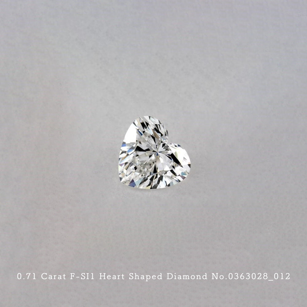 0.71 Carat F-SI1 Heart Shaped Diamond [0363028_012]
