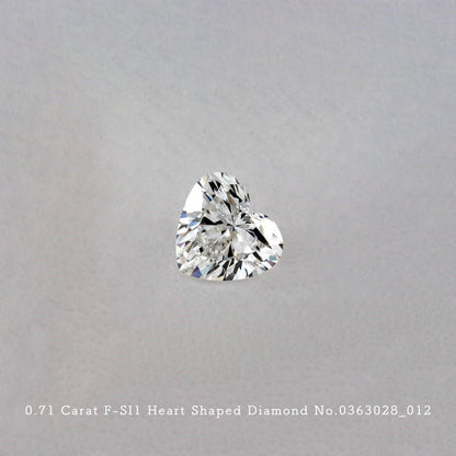 0.71 Carat F-SI1 Heart Shaped Diamond [0363028_012]
