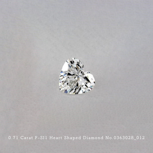 0.71 Carat F-SI1 Heart Shaped Diamond [0363028_012]