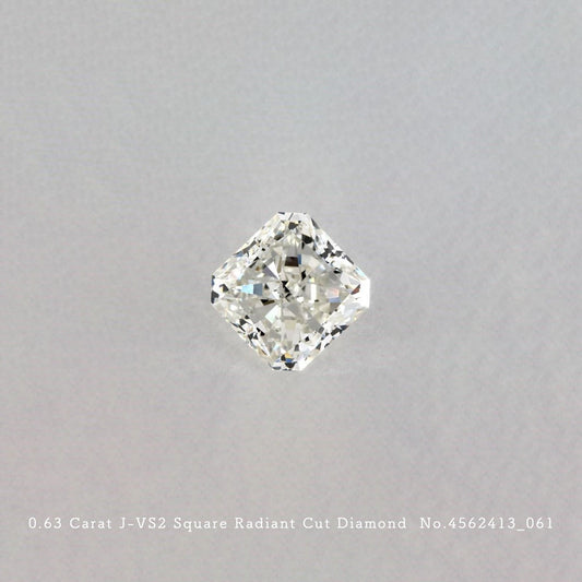 0.63 Carat J-VS2 Square Radiant Cut Diamond [4562413_061]
