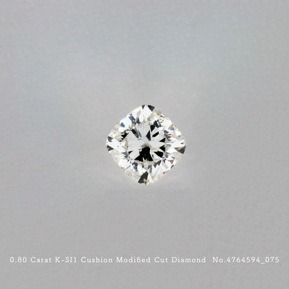0.80 Carat K-SI1 Cushion Modified Cut Diamond [4764594_075]