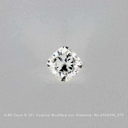 0.80 Carat K-SI1 Cushion Modified Cut Diamond [4764594_075]