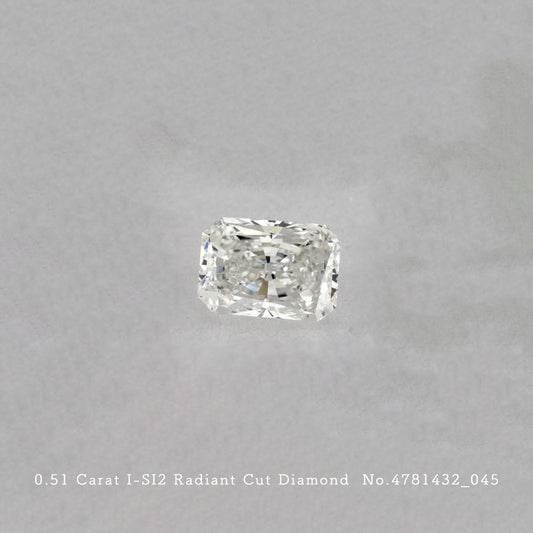 0.51 Carat I-SI2 Radiant Cut Diamond [4781432_045]