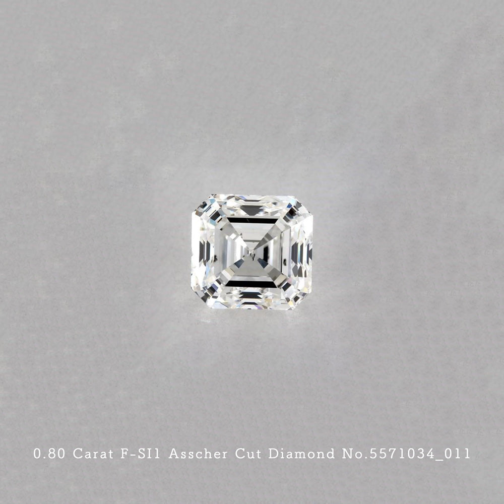0.80 Carat F-SI1 Asscher Cut Diamond [5571034_011]