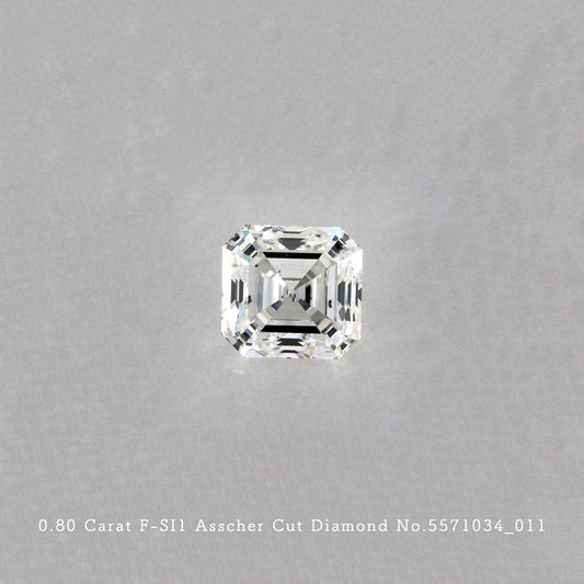 0.80 Carat F-SI1 Asscher Cut Diamond [5571034_011]