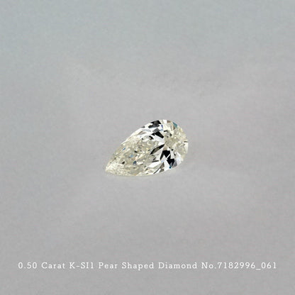 0.50 Carat K-SI1 Pear Shaped Diamond [7182996_061]