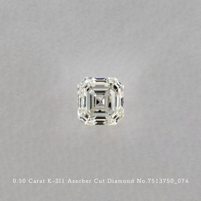 0.50 Carat K-SI1 Asscher Cut Diamond [7513750_074]