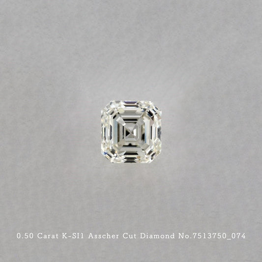 0.50 Carat K-SI1 Asscher Cut Diamond [7513750_074]