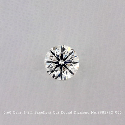0.60 Carat I-SI1 Excellent Cut Round Diamond [7985792_080]