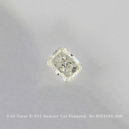 0.62 Carat K-VS1 Radiant Cut Diamond [8004582_066]