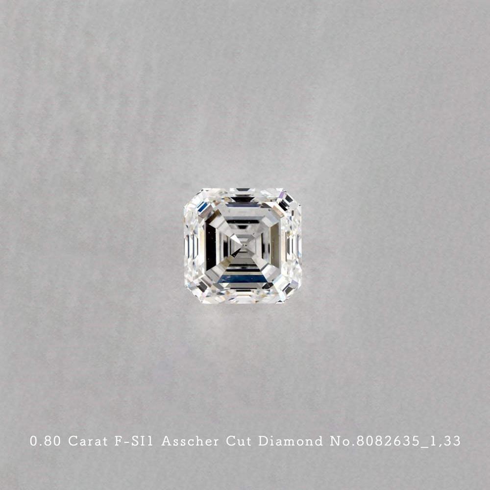 0.80 Carat F-SI1 Asscher Cut Diamond [8082635_013]