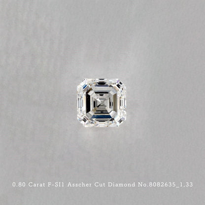 0.80 Carat F-SI1 Asscher Cut Diamond [8082635_013]