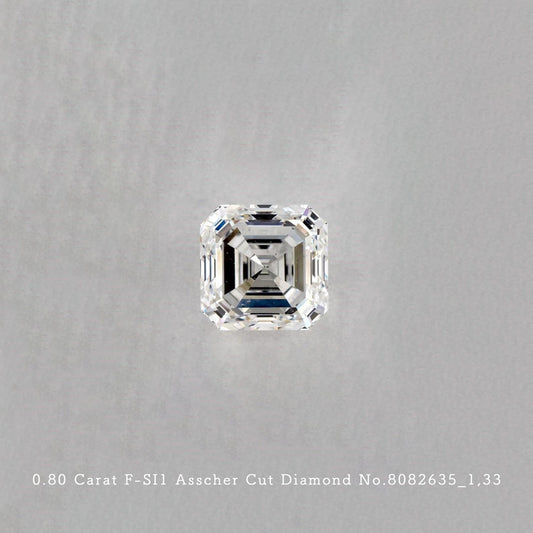 0.80 Carat F-SI1 Asscher Cut Diamond [8082635_013]