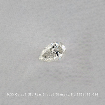 0.33 Carat I-SI1 Pear Shaped Diamond [8756473_038]