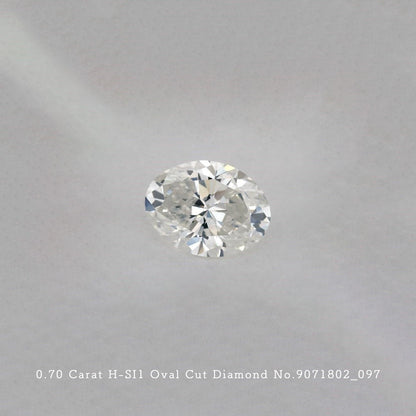 0.70 Carat H-SI1 Oval Cut Diamond [9071802_097]