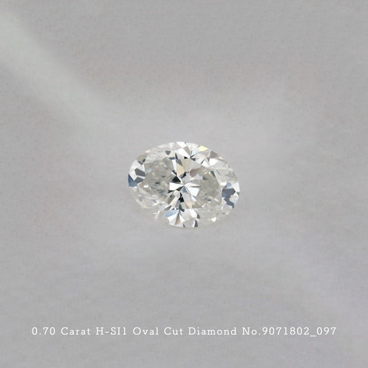 0.70 Carat H-SI1 Oval Cut Diamond [9071802_097]