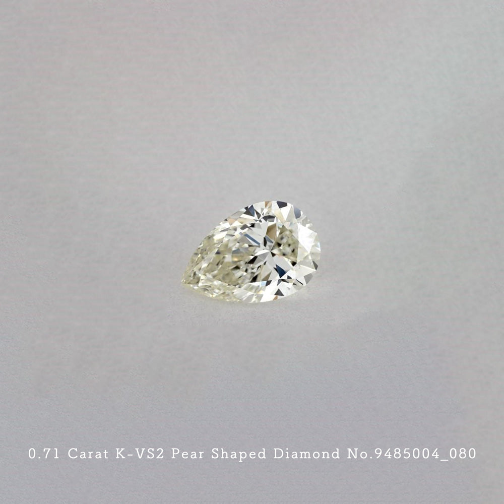 0.71 Carat K-VS2 Pear Shaped Diamond [9485004_080]