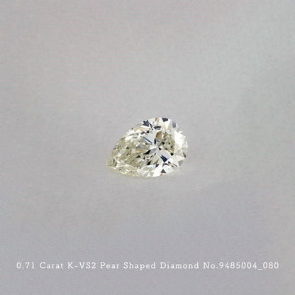 0.71 Carat K-VS2 Pear Shaped Diamond [9485004_080]