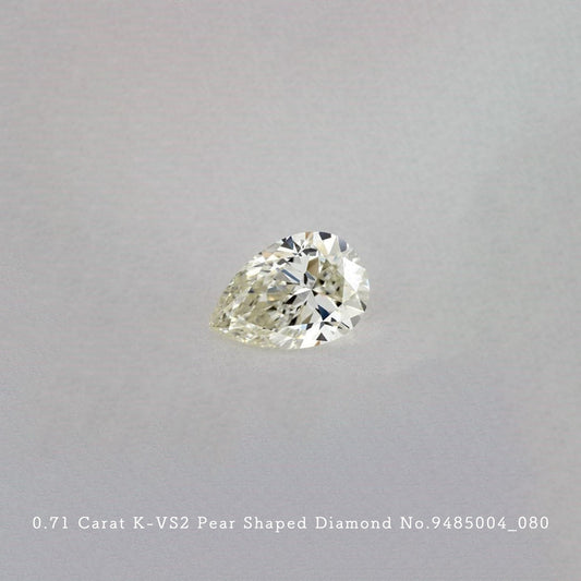 0.71 Carat K-VS2 Pear Shaped Diamond [9485004_080]