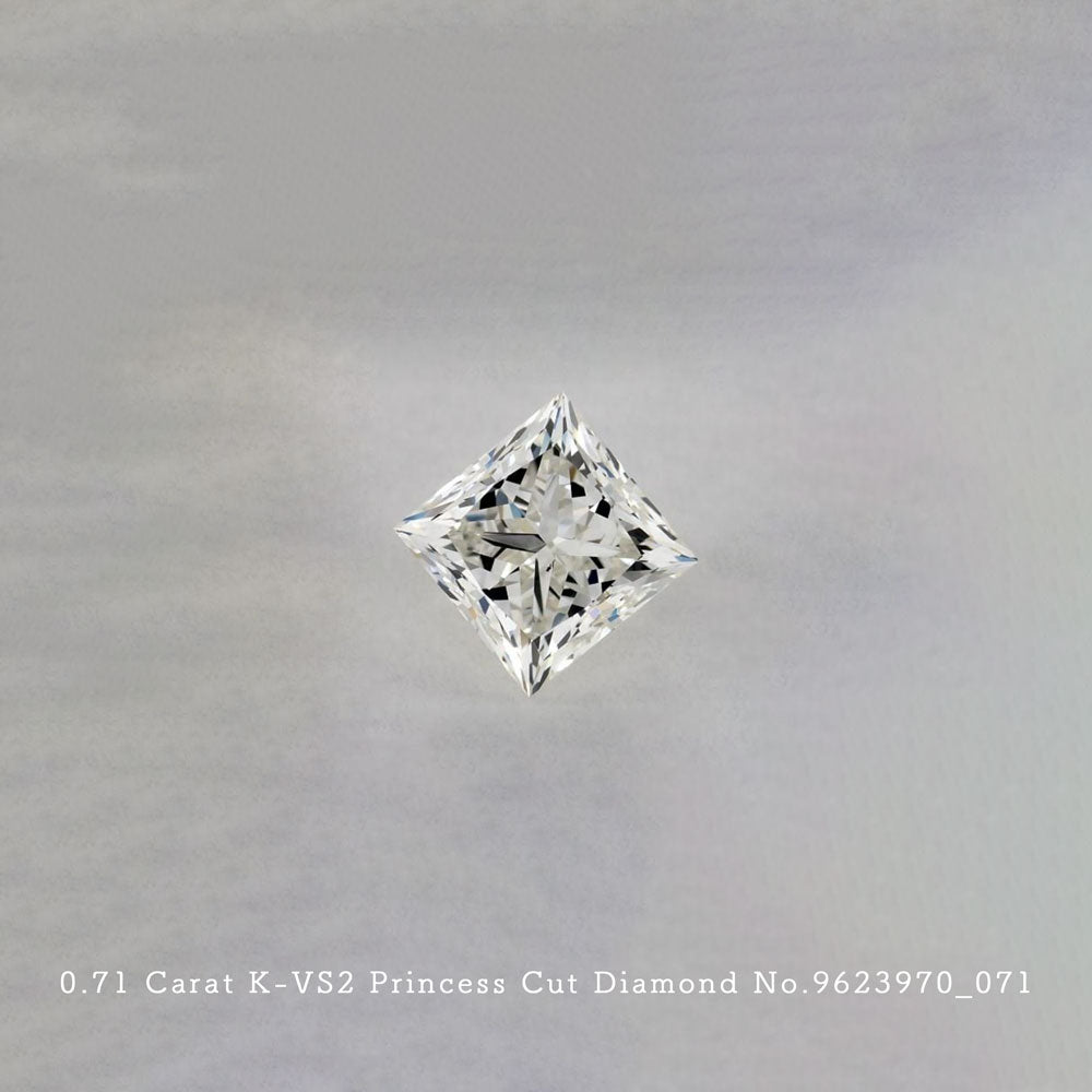0.71 Carat K-VS2 Princess Cut Diamond [9623970_071]