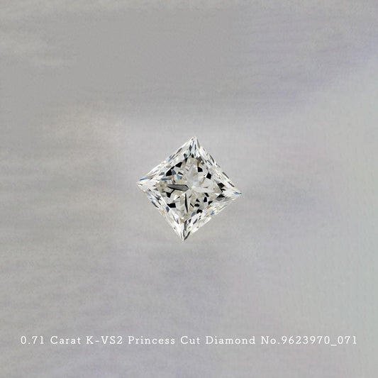 0.71 Carat K-VS2 Princess Cut Diamond [9623970_071]