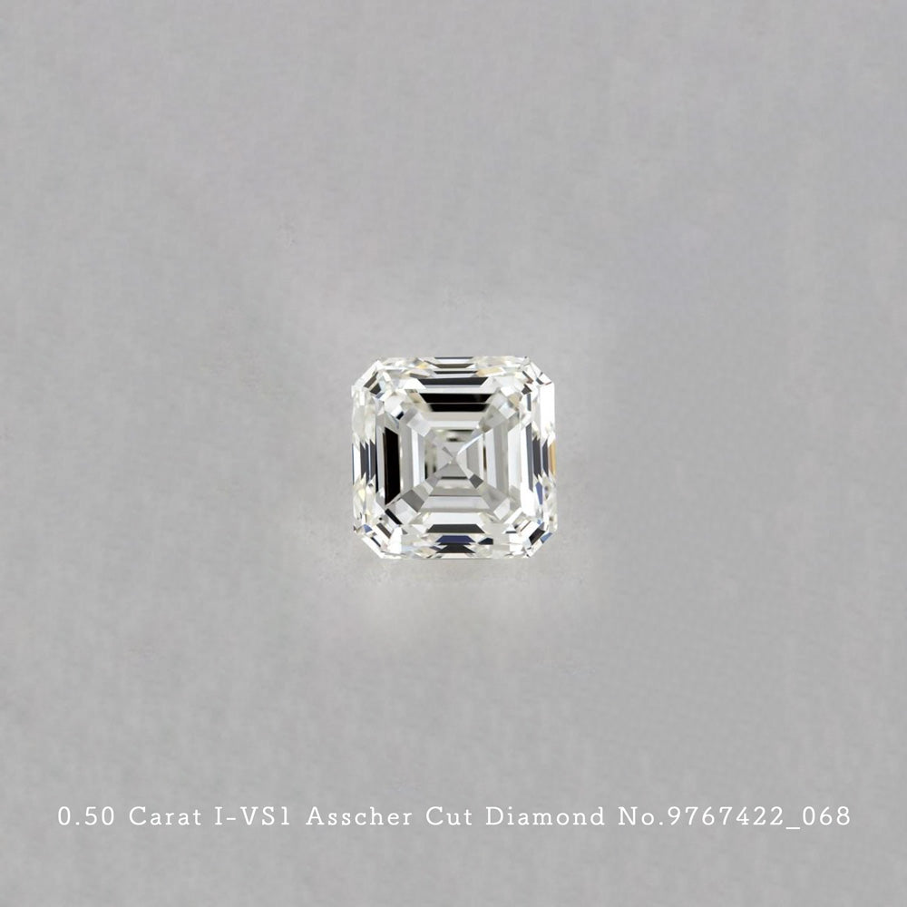 0.50 Carat I-VS1 Asscher Cut Diamond [9767422_068]