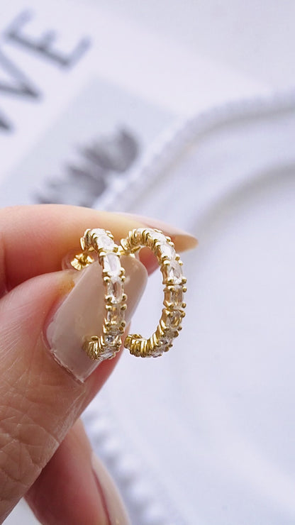 ローズカットフープピアス